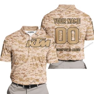 LIMITED EDITION PRODUCTS  - US MARINE - KTM RACING - CUSTOM NAME - POLO SHIRT
