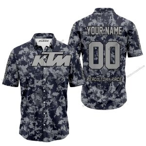 LIMITED EDITION PRODUCTS  - US NAVY - KTM RACING - CUSTOM NAME - BUTTON SHIRT