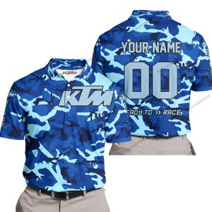 LIMITED EDITION PRODUCTS  - US NAVY V1 - KTM RACING - CUSTOM NAME - POLO SHIRT