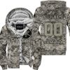 LIMITED EDITION PRODUCTS - US ARMY - YAMAHA RACING - CUSTOM NAME - FLEECE ZIP HOODIE