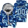 LIMITED EDITION PRODUCTS - US NAVY V1 - YAMAHA RACING - CUSTOM NAME - FLEECE ZIP HOODIE
