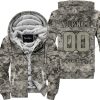 LIMITED EDITION PRODUCTS - US ARMY - TROY LEE DESIGNS RACING - CUSTOM NAME - FLEECE ZIP HOODIE