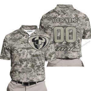 LIMITED EDITION PRODUCTS - US ARMY - THOR RACING - CUSTOM NAME - POLO SHIRT