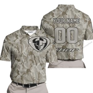 LIMITED EDITION PRODUCTS - US ARMY V2 - THOR RACING - CUSTOM NAME - POLO SHIRT