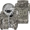 LIMITED EDITION PRODUCTS - US ARMY - SKI DOO RACING - CUSTOM NAME - FLEECE ZIP HOODIE