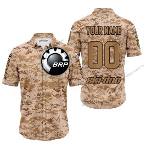 LIMITED EDITION PRODUCTS - US MARINE - SKI DOO RACING - CUSTOM NAME - BUTTON SHIRT