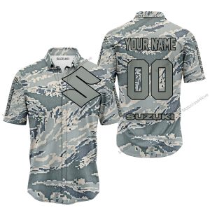 LIMITED EDITION PRODUCTS - US AIR PORCE - SUZUKI RACING - CUSTOM NAME - BUTTON SHIRT