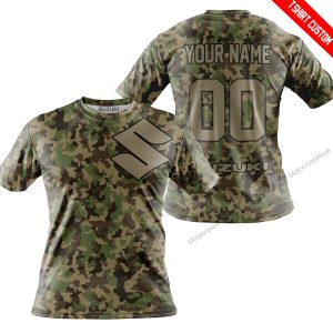 LIMITED EDITION PRODUCTS - US ARMY V3 - SUZUKI RACING - CUSTOM NAME - T-SHIRT