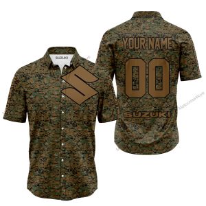 LIMITED EDITION PRODUCTS - US MARINE V1 - SUZUKI RACING - CUSTOM NAME - BUTTON SHIRT