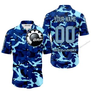 LIMITED EDITION PRODUCTS  - US NAVY V1 - SEA DOO RACING - CUSTOM NAME - BUTTON SHIRT
