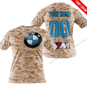 LIMITED EDITION PRODUCTS - US MARINE - BMW RACING V1 - CUSTOM NAME - T-SHIRT