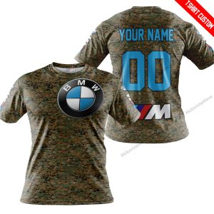 LIMITED EDITION PRODUCTS - US MARINE V1 - BMW RACING V1 - CUSTOM NAME - T-SHIRT