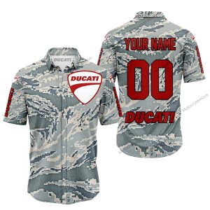 LIMITED EDITION PRODUCTS - US AIR PORCE - DUCATI RACING V1 - CUSTOM NAME - BUTTON SHIRT