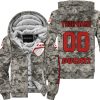 LIMITED EDITION PRODUCTS - US ARMY - DUCATI RACING V1 - CUSTOM NAME - FLEECE ZIP HOODIE