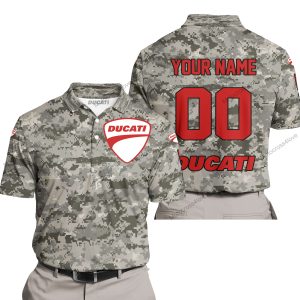 LIMITED EDITION PRODUCTS - US ARMY - DUCATI RACING V1 - CUSTOM NAME - POLO SHIRT