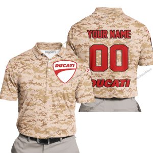 LIMITED EDITION PRODUCTS - US MARINE - DUCATI RACING V1 - CUSTOM NAME - POLO SHIRT