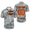 LIMITED EDITION PRODUCTS - US AIR PORCE - HARLEY DAVIDSON RACING V1 - CUSTOM NAME - BUTTON SHIRT