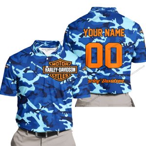 LIMITED EDITION PRODUCTS - US NAVY V1 - HARLEY DAVIDSON RACING V1 - CUSTOM NAME - POLO SHIRT