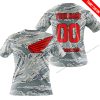 LIMITED EDITION PRODUCTS - US AIR PORCE - HONDA RACING V1 - CUSTOM NAME - T-SHIRT