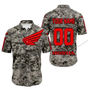 LIMITED EDITION PRODUCTS - US ARMY - HONDA RACING V1 - CUSTOM NAME - BUTTON SHIRT