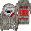 LIMITED EDITION PRODUCTS - US ARMY V2 - HONDA RACING V1 - CUSTOM NAME -FLEECE ZIP HOODIE
