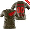 LIMITED EDITION PRODUCTS - US MARINE V1 - HONDA RACING V1 - CUSTOM NAME - T-SHIRT