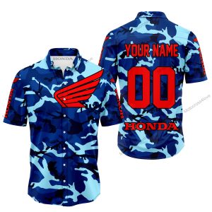 LIMITED EDITION PRODUCTS - US NAVY V1 - HONDA RACING V1 - CUSTOM NAME - BUTTON SHIRT
