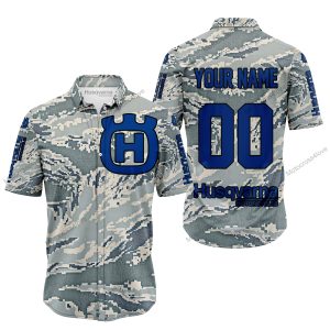 LIMITED EDITION PRODUCTS - US AIR PORCE - HUSQVARNA RACING V1 - CUSTOM NAME - BUTTON SHIRT
