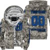 LIMITED EDITION PRODUCTS - US ARMY - HUSQVARNA RACING V1 - CUSTOM NAME - FLEECE ZIP HOODIE