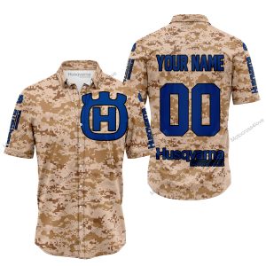 LIMITED EDITION PRODUCTS - US MARINE - HUSQVARNA RACING V1 - CUSTOM NAME - BUTTON SHIRT