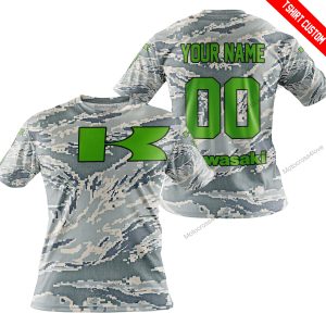 LIMITED EDITION PRODUCTS - US AIR PORCE - KAWASAKI RACING V1 - CUSTOM NAME - T-SHIRT