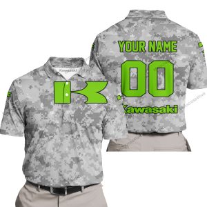 LIMITED EDITION PRODUCTS - US ARMY V1 - KAWASAKI RACING V1 - CUSTOM NAME - POLO SHIRT