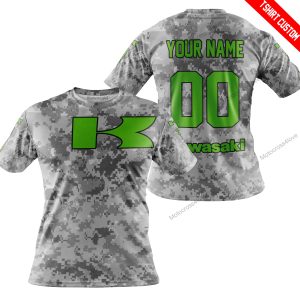 LIMITED EDITION PRODUCTS - US ARMY V1 - KAWASAKI RACING V1 - CUSTOM NAME - T-SHIRT