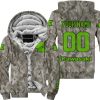 LIMITED EDITION PRODUCTS - US ARMY V2 - KAWASAKI RACING V1 - CUSTOM NAME - FLEECE ZIP HOODIE