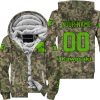 LIMITED EDITION PRODUCTS - US ARMY V3 - KAWASAKI RACING V1 - CUSTOM NAME - FLEECE ZIP HOODIE