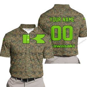 LIMITED EDITION PRODUCTS - US MARINE V1 - KAWASAKI RACING V1 - CUSTOM NAME - POLO SHIRT
