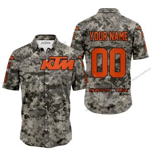 LIMITED EDITION PRODUCTS - US ARMY - KTM RACING V1 - CUSTOM NAME - BUTTON SHIRT