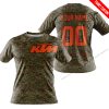 LIMITED EDITION PRODUCTS - US MARINE V1 - KTM RACING V1 - CUSTOM NAME - T-SHIRT