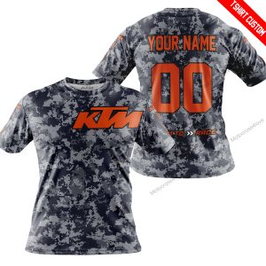 LIMITED EDITION PRODUCTS - US NAVY - KTM RACING V1 - CUSTOM NAME - T-SHIRT