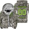 LIMITED EDITION PRODUCTS - US ARMY - MONSTER ENERGY RACING V1 - CUSTOM NAME - FLEECE ZIP HOODIE