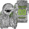 LIMITED EDITION PRODUCTS - US ARMY V1 - MONSTER ENERGY RACING V1 - CUSTOM NAME - FLEECE ZIP HOODIE