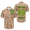 LIMITED EDITION PRODUCTS - US MARINE - MONSTER ENERGY RACING V1 - CUSTOM NAME - BUTTON SHIRT