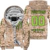 LIMITED EDITION PRODUCTS - US MARINE - MONSTER ENERGY RACING V1 - CUSTOM NAME - FLEECE ZIP HOODIE