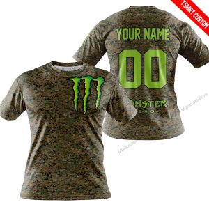 LIMITED EDITION PRODUCTS - US MARINE V1 - MONSTER ENERGY RACING V1 - CUSTOM NAME - T-SHIRT