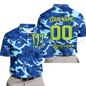 LIMITED EDITION PRODUCTS - US NAVY V1 - MONSTER ENERGY RACING V1 - CUSTOM NAME - POLO SHIRT