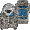 LIMITED EDITION PRODUCTS - US ARMY - POLARIS RACING V1 - CUSTOM NAME - FLEECE ZIP HOODIE