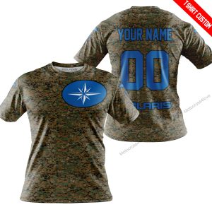 LIMITED EDITION PRODUCTS - US MARINE V1 - POLARIS RACING V1 - CUSTOM NAME - T-SHIRT