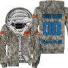 LIMITED EDITION PRODUCTS - US ARMY V2 - RED BULL RACING V1 - CUSTOM NAME - FLEECE ZIP HOODIE
