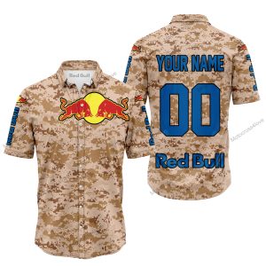 LIMITED EDITION PRODUCTS - US MARINE - RED BULL RACING V1 - CUSTOM NAME - BUTTON SHIRT
