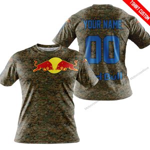 LIMITED EDITION PRODUCTS - US MARINE V1 - RED BULL RACING V1 - CUSTOM NAME - T-SHIRT